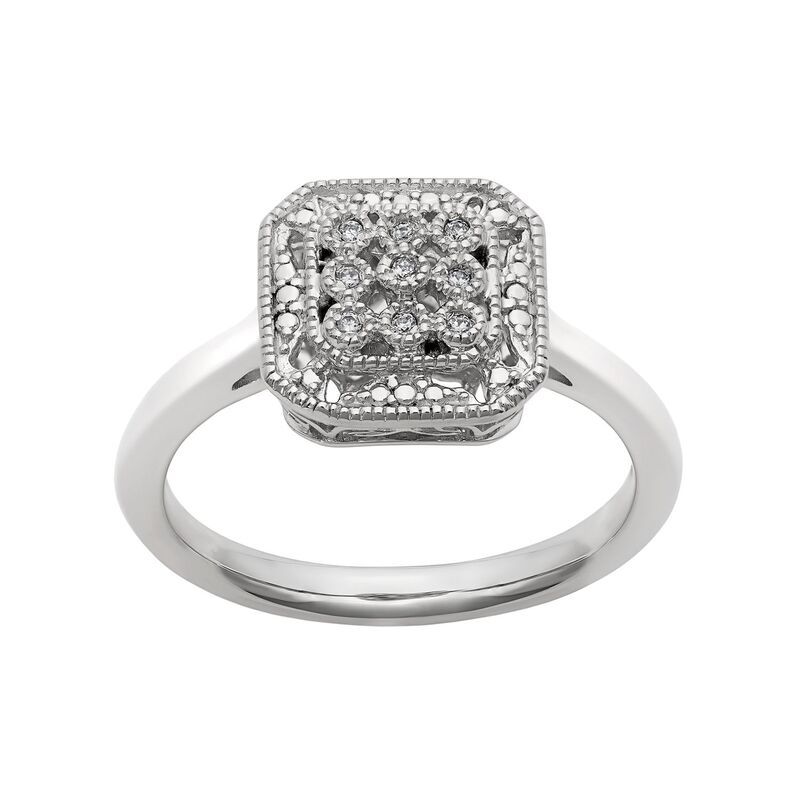 ヴェラウォン レディース アクセサリー リング Simply Vera Wang Diamond Accent Sterling Silver Octagonal Halo Ring White ホワ 51,480円