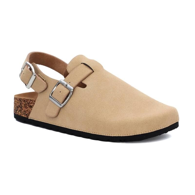 ヨキ レディース シューズ サンダル スエード YOKI GILA147 Womens Faux Suede Clog Backstrap Taupe トープ