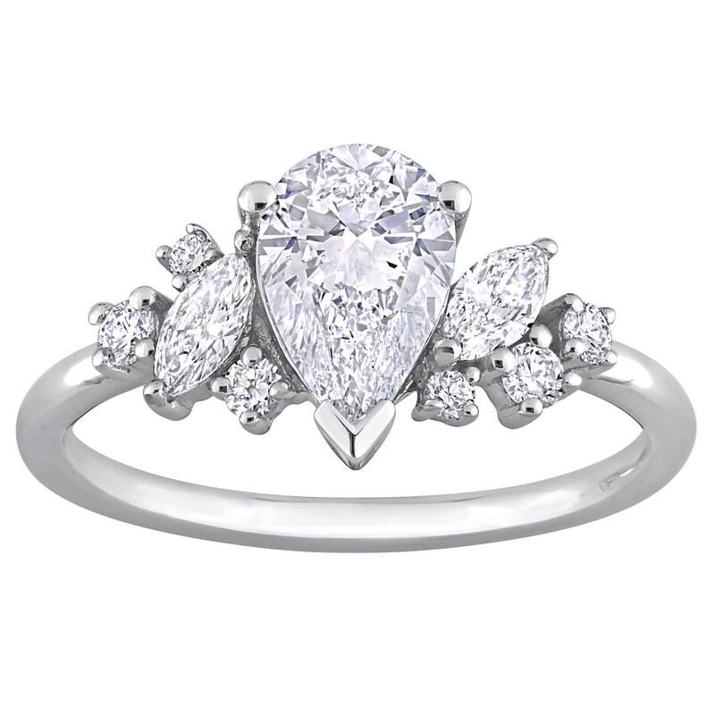 ステラ グレース レディース アクセサリー リング Stella Grace 14k White Gold 1 38 CaratW MultiShaped LabGrown Diamond Clust
