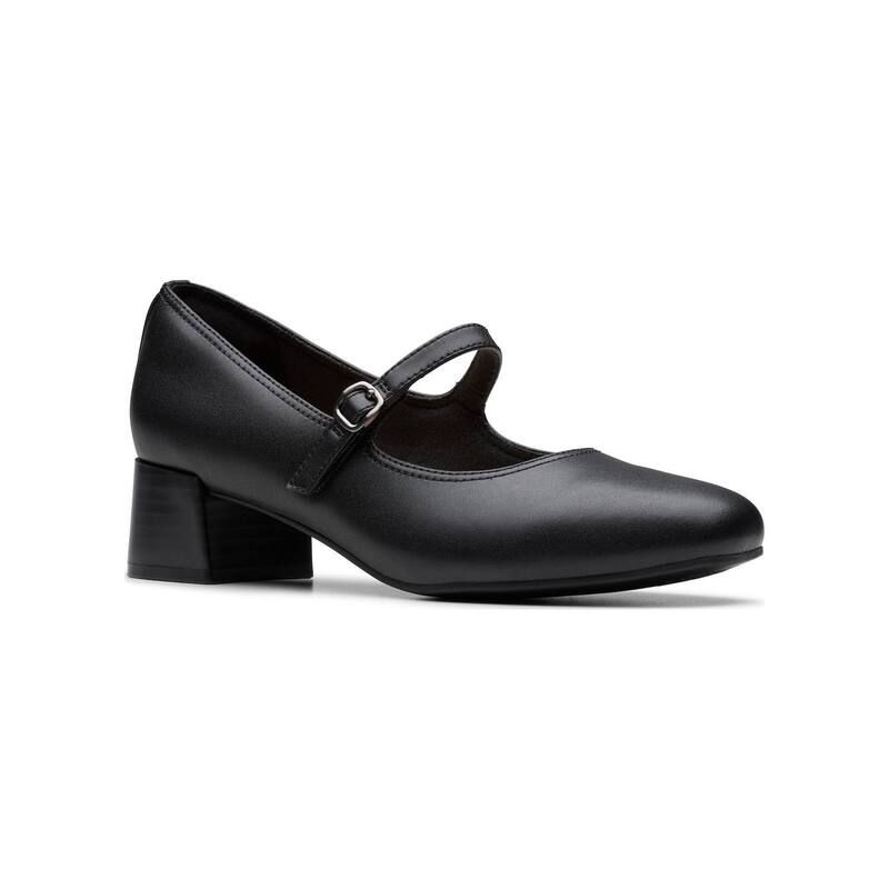 クラークス レディース シューズ パンプス ヒール Clarks Iridessa Rae Womens Block Heel Dresshoes Black Leather ブラック