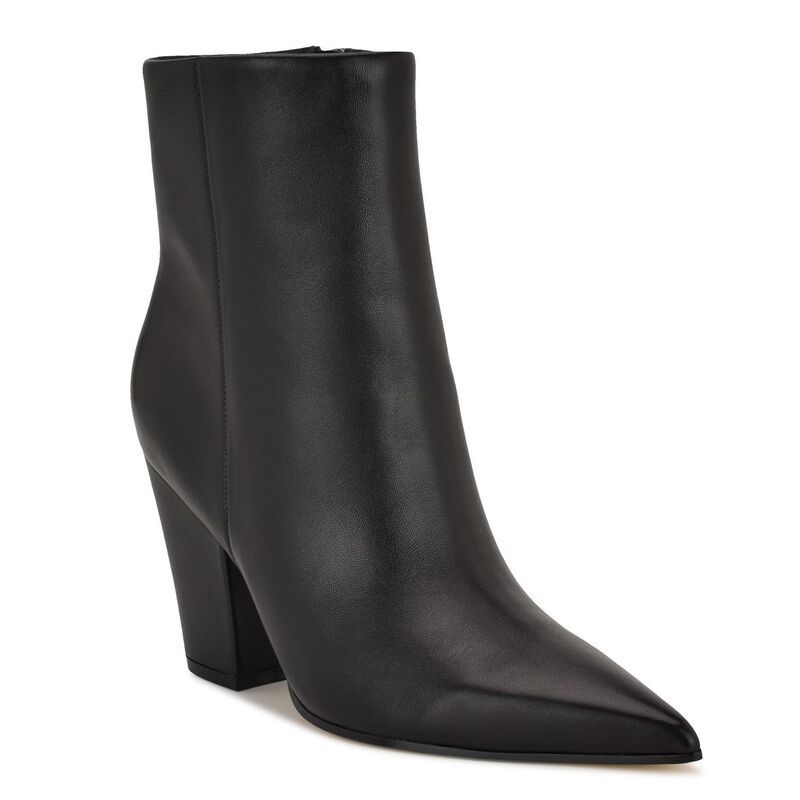 ナインウェスト レディース シューズ ブーツ・レインブーツ アンクル ヒール Nine West Ariza Womens Block Heel Ankle Boots Black Leather ブ