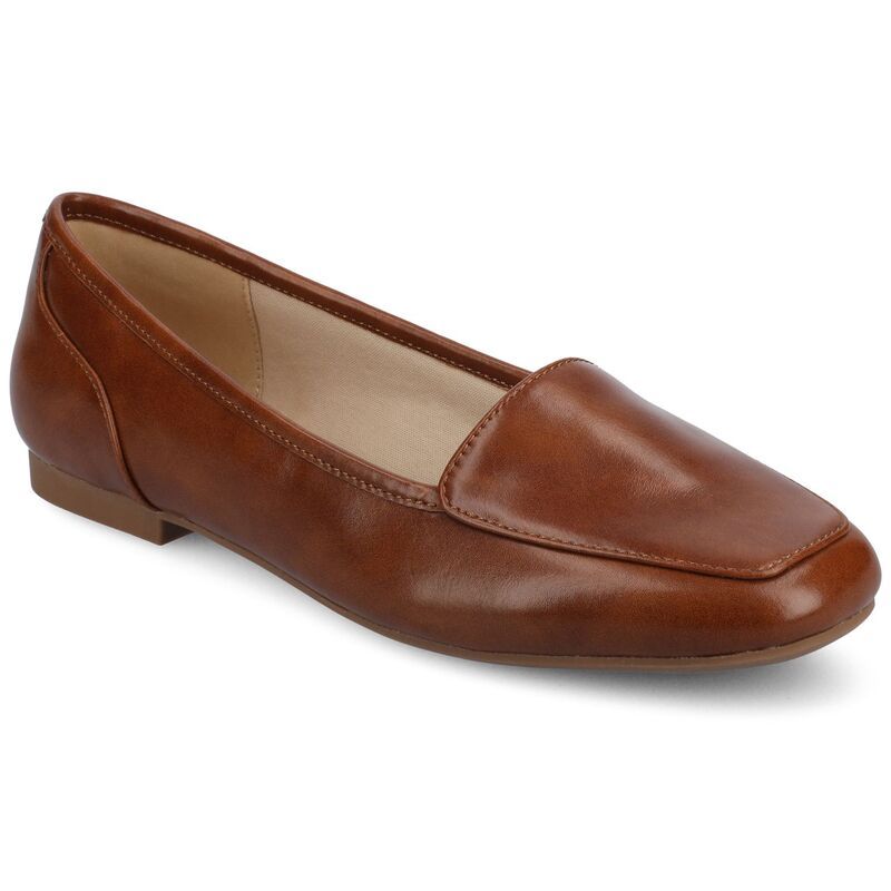ジャーニー レディース シューズ サンダル Journee Noelia Womensquare Toe Ballet Flats In Regular Wide Width Cognac