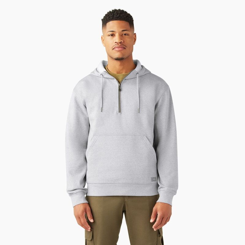 ディッキーズ メンズ トップス Tシャツ パーカー Mens Dickies QuarterZip Hoodie Heather Gray グレー