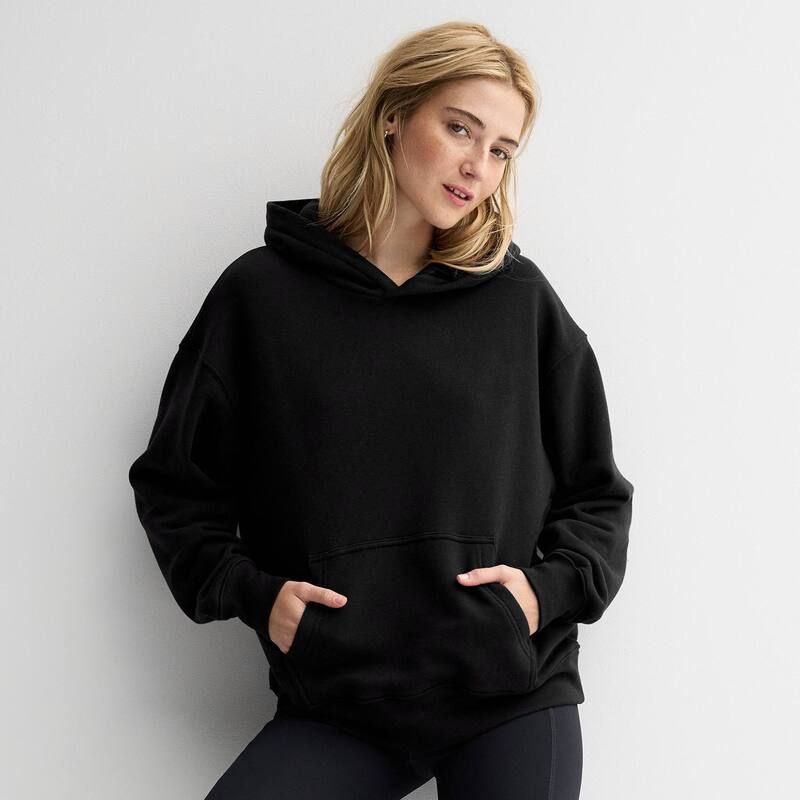 エスオー レディース トップス Tシャツ パーカー Juniors SOversized Pullover Hoodie Black Luxe ブラック