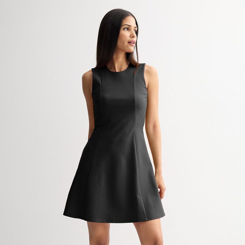 ナインウェスト レディース トップス ワンピース ミニ Womens Nine West Flared Mini Dress Mineral Black ブラック