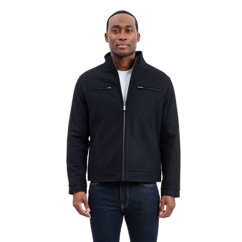 ロンドンフォグ メンズ アウター ジャケット・ブルゾン ウール Mens London Fog Wool Hipster Jacket Black ブラック