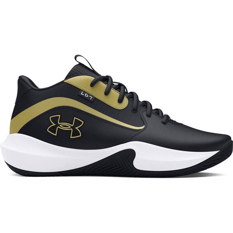 アンダーアーマー メンズ シューズ スニーカー ダウン Under Armour Lockdown 7 Mens Basketball Shoes Black Gold ブラック