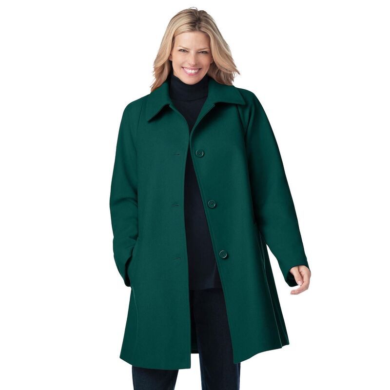 ウーマン ウィズイン レディース アウター ジャケット・ブルゾン A ライン プラスサイズ ウール コート Woman Within Plusize WoolBlend Classic ALine C