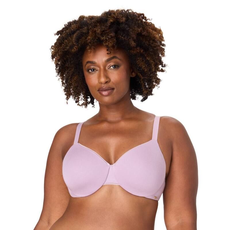 バリ レディース アンダーウェア ブラジャー Tシャツ コットン Bali Elevated Cotton Underwire TShirt Bra DF3421 Purple Mauve パープル