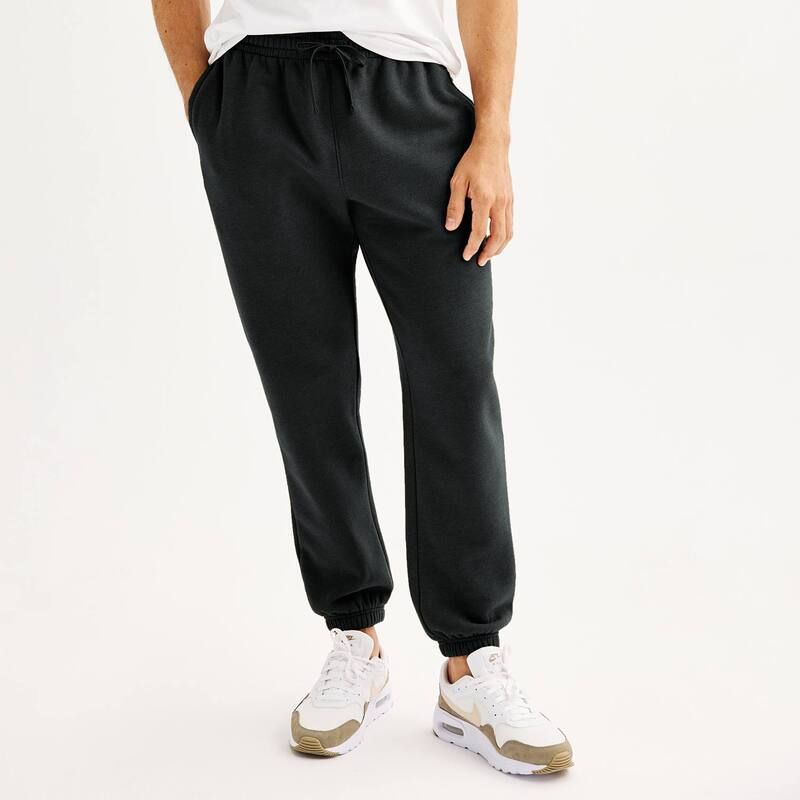 Tek Gear メンズ ボトムス カジュアルパンツ フリース Mens Tek Gear Ultra Soft Fleece Cinched Pants Mineral Black ブラック