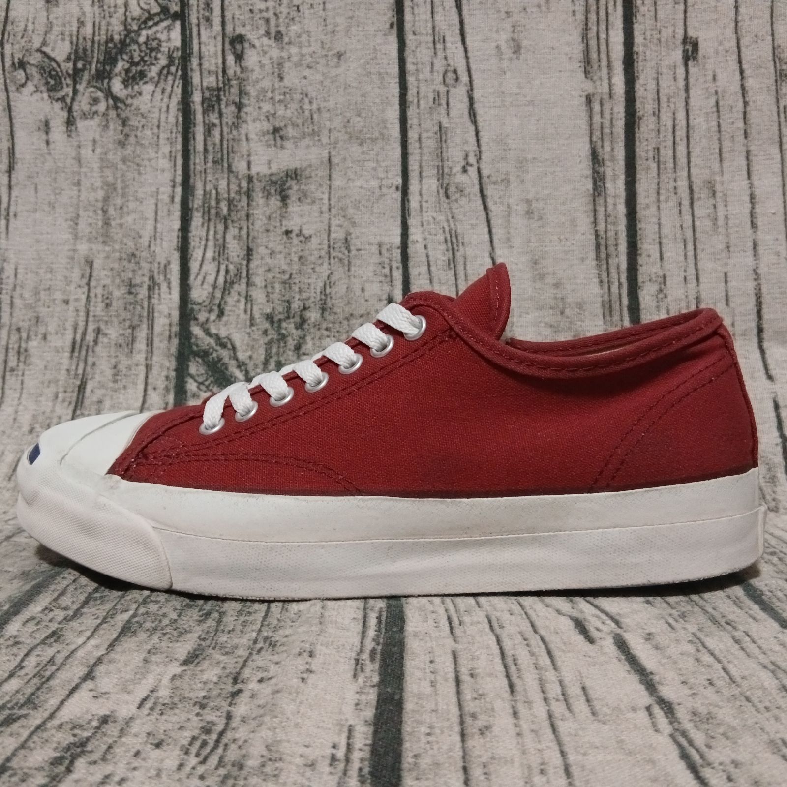 US 8.5】90s Made in USA CONVERSE JACK PURCELL CANVAS BRICK RED 