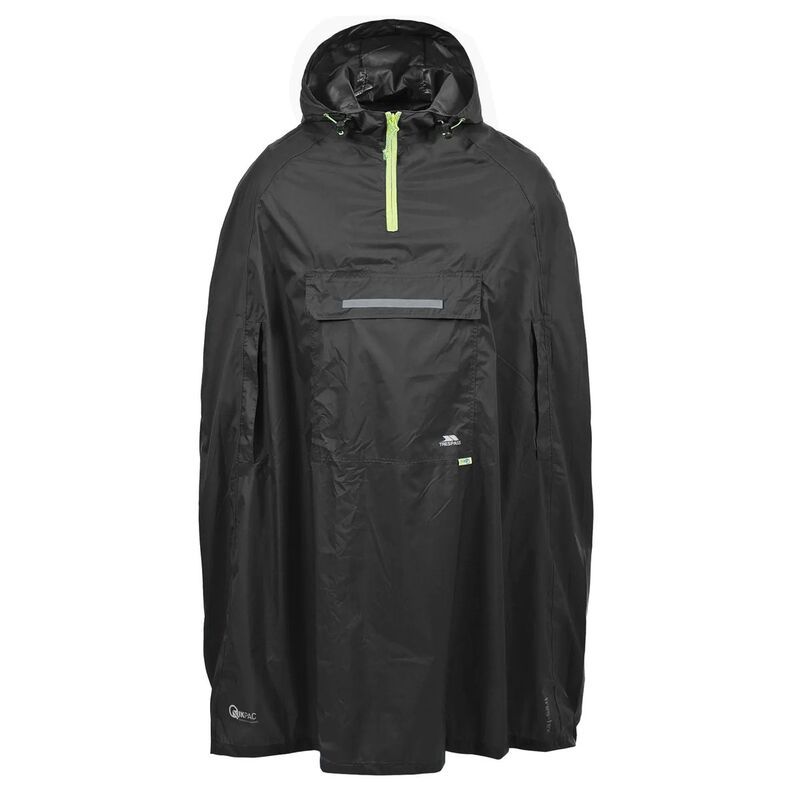 トレスパス メンズ アウター ジャケット・ブルゾン Trespass Qikpac Unisex Hooded Waterproof Packaway Poncho Black ブラック