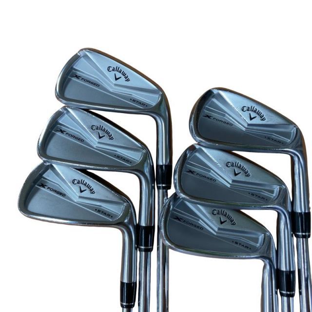 【中古】 キャロウェイ X FORGED STAR(2024) 6S アイアンセット IR 純正特注シャフト (フレックスS) メンズ 男性用 右利き 右用 Cランク ゴルフクラブ