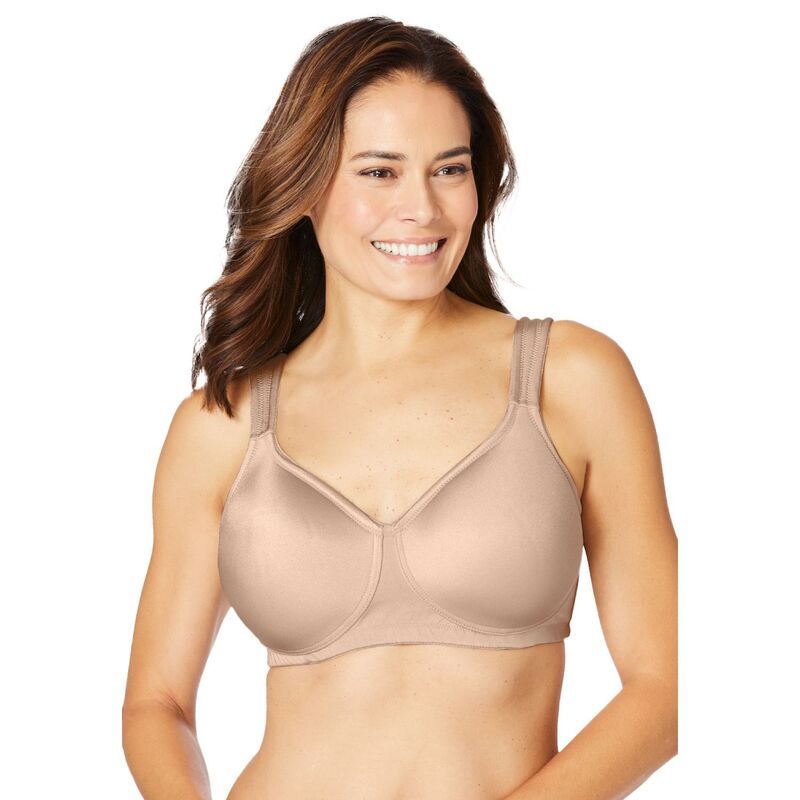 コンフォート チョイス レディース アンダーウェア ブラジャー プラスサイズ Tシャツ Comfort Choice Womens Plusize Microfiber Wireless Lightl