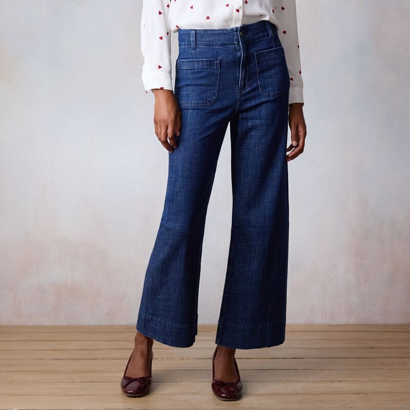 LC Lauren Conrad レディース ボトムス デニムパンツ ワイドレッグ クロップド Womens LC Lauren Conrad Super HighRise Wildflower Wi