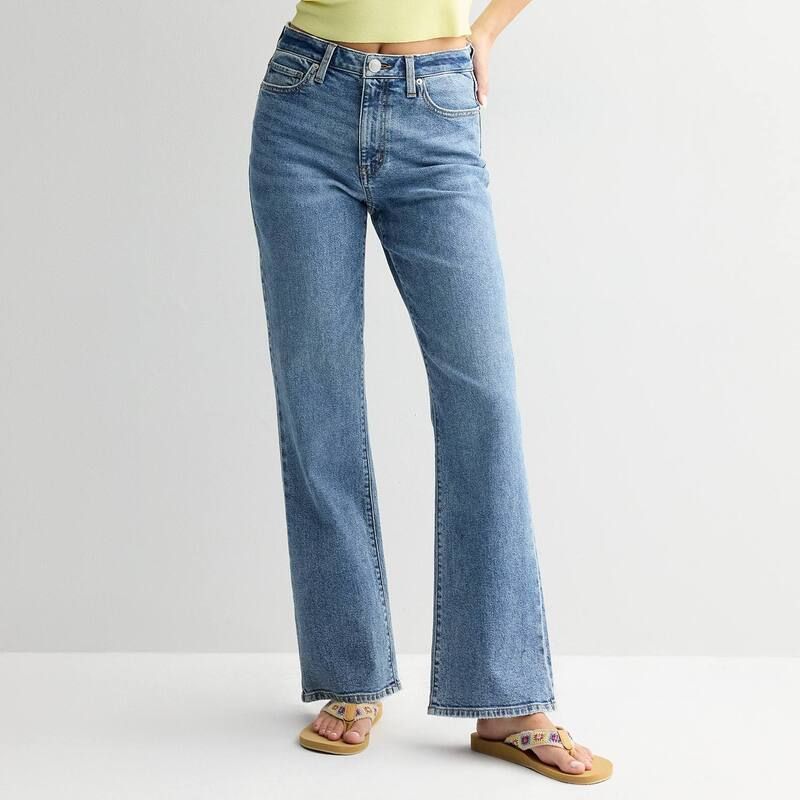 エスオー レディース ボトムス デニムパンツ ブーツカット ブーツ ジーンズ Juniors SO HighRise 90s Bootcut Jeans Marbled Medium