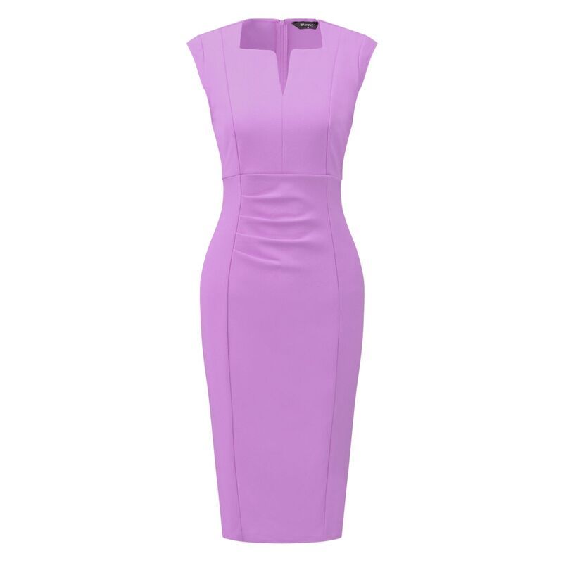 アレグラ ケー レディース トップス ワンピース Vネック ノースリーブ ALLEGRA K Womensheath Dress V Neck Sleeveless Elegant Office Dr