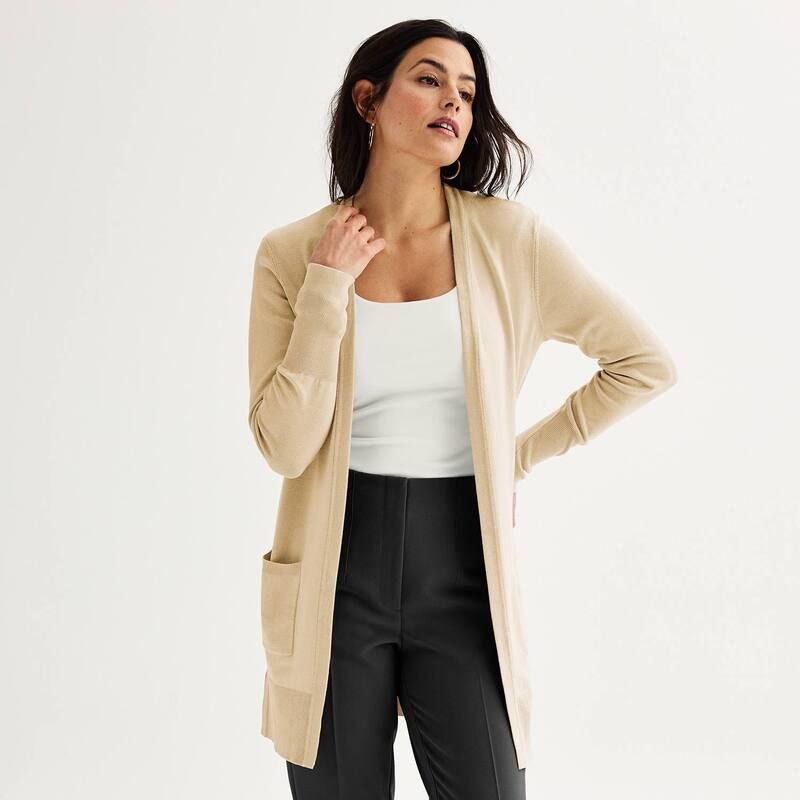 ナインウェスト レディース アウター ニット・セーター カーディガン Womens Nine West Essential Cardigan Quick Sand サンド
