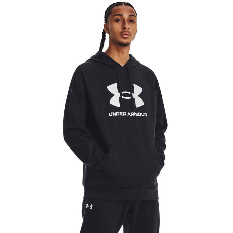 アンダーアーマー メンズ トップス Tシャツ トール ロゴ フリース パーカー Big Tall Under Armourival Fleece Logo Hoodie Black ブラック