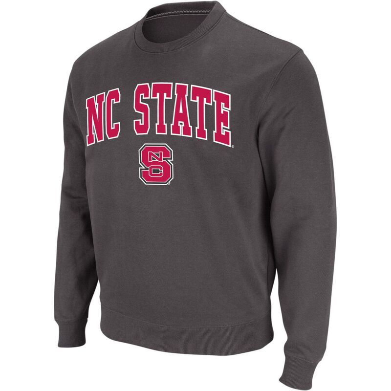 コロシアム メンズ トップス Tシャツ クルーネック スウェット ロゴ Mens Colosseum Charcoal NC State Wolfpack Arch Logo Crew Neck Sw