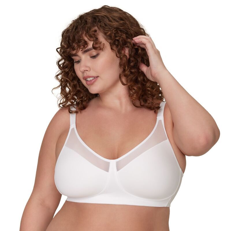 プレイテックス レディース アンダーウェア ブラジャー ミニ Playtex 18 Hour Smoothing Minimizer Wirefree Bra 4697 White ホワイト