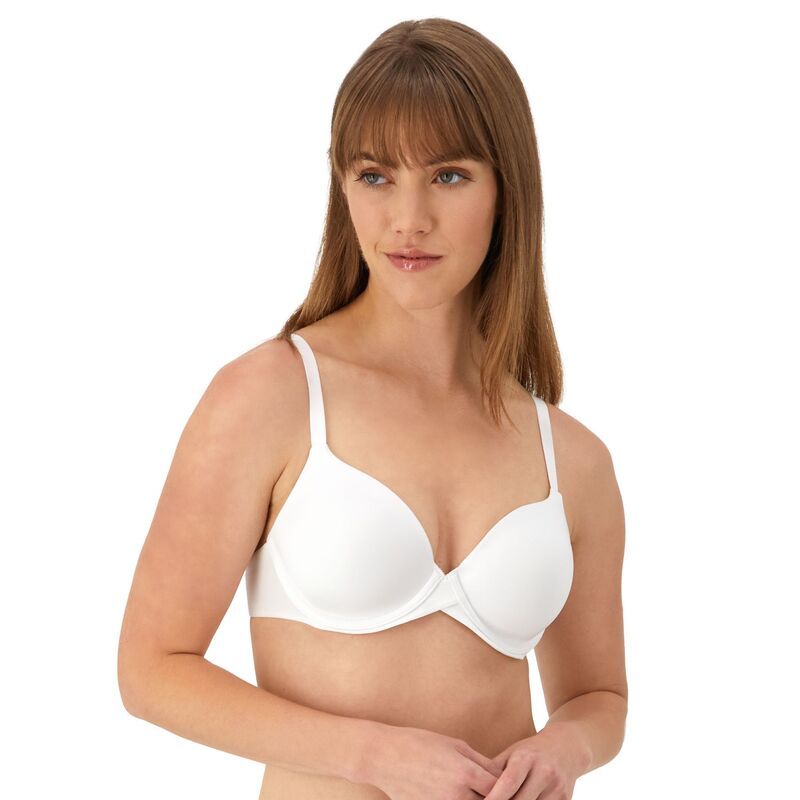 メイデンフォーム レディース アンダーウェア ブラジャー Tシャツ Maidenform One Fab Fit Modern Demi TShirt Underwire Bra DM7543 Whi