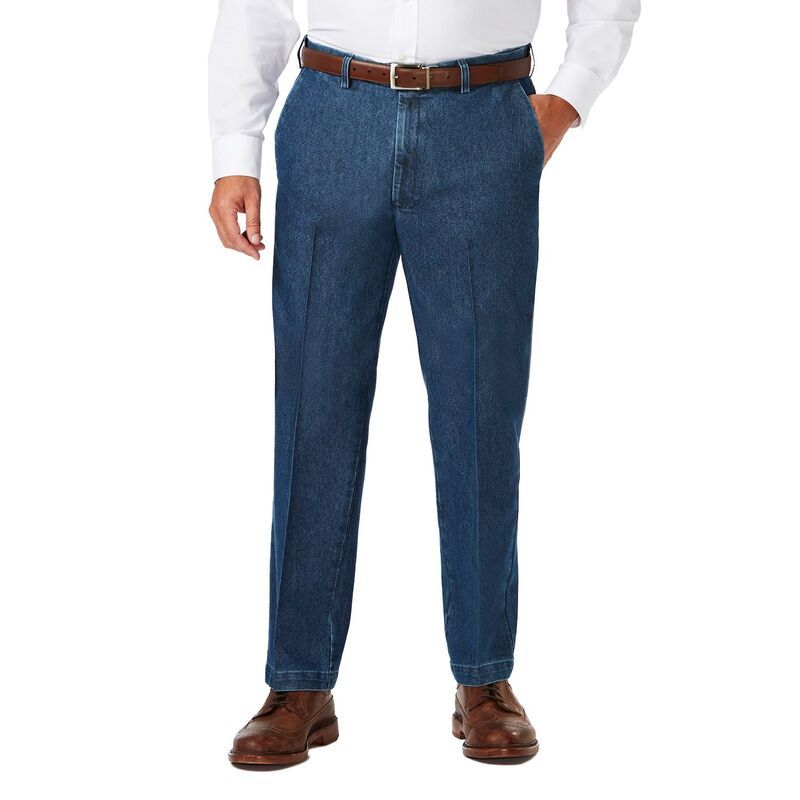 ハガー メンズ ボトムス デニムパンツ トール ジーンズ Big Tall Haggar ClassicFit Stretch ExpandableWaist FlatFront Jeans Medi