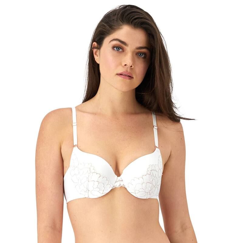 メイデンフォーム レディース アンダーウェア ブラジャー Maidenform Love the Lift Push Up In Underwire Bra DM9900 White W Rose G