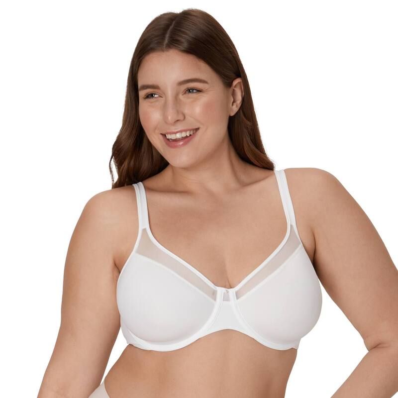 バリ レディース アンダーウェア ブラジャー Bali One Smooth Ultra Light Convertible FullCoverage Bra 3439 White ホワイト