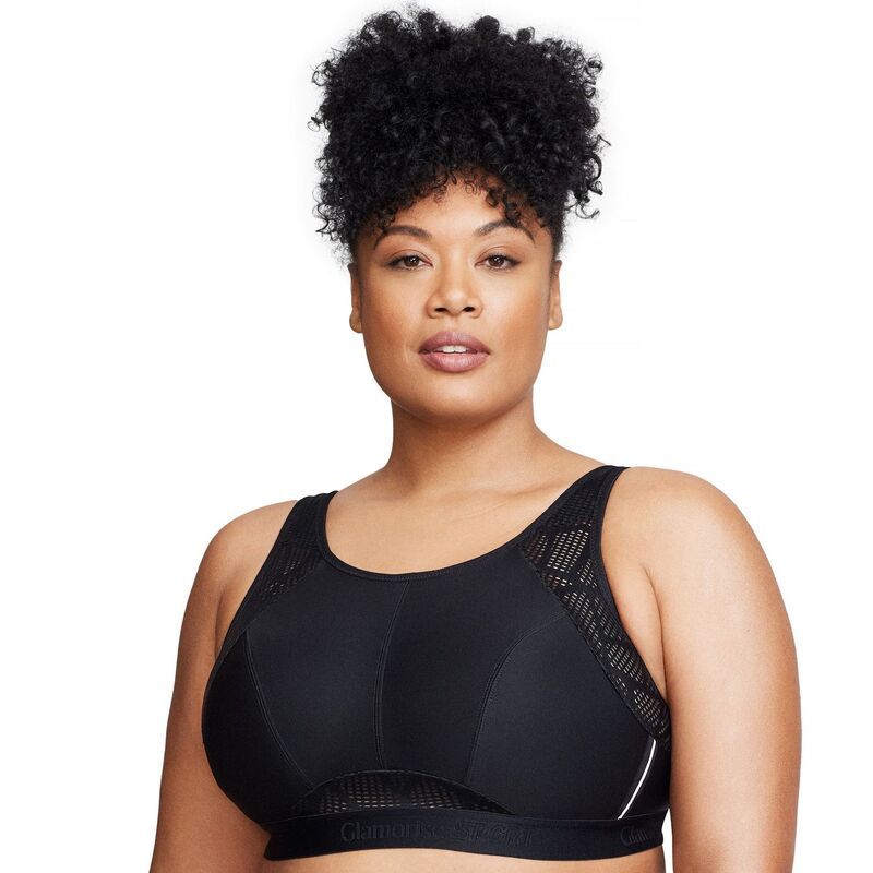 グラマライズ レディース アンダーウェア ブラジャー プラスサイズ メッシュ Plusize Glamorise FullFigure Wireless NoSweat Mesh Sports Bra