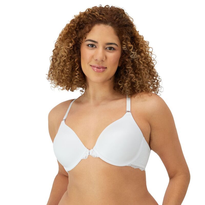 メイデンフォーム レディース アンダーウェア ブラジャー レース Maidenform One Fab Fit Full Coverage Lace Racerback Bra 07112 White