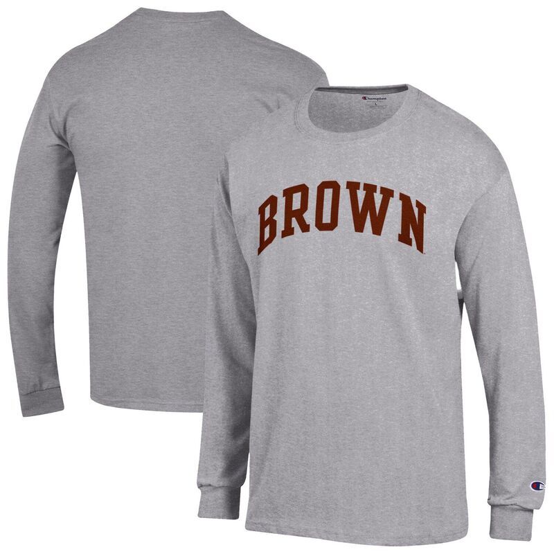 チャンピオン メンズ トップス Tシャツ Mens Champion Heather Gray Brown Bears Basic Arch Long Sleeve TShirt Nc2 Grey グ
