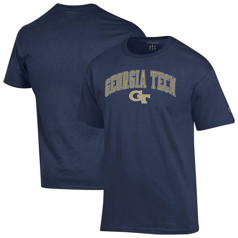 チャンピオン メンズ トップス Tシャツ ロゴ ジャケット MensChampionavy Georgia Tech Yellow Jackets Arch Over Logo TShirt Nc2