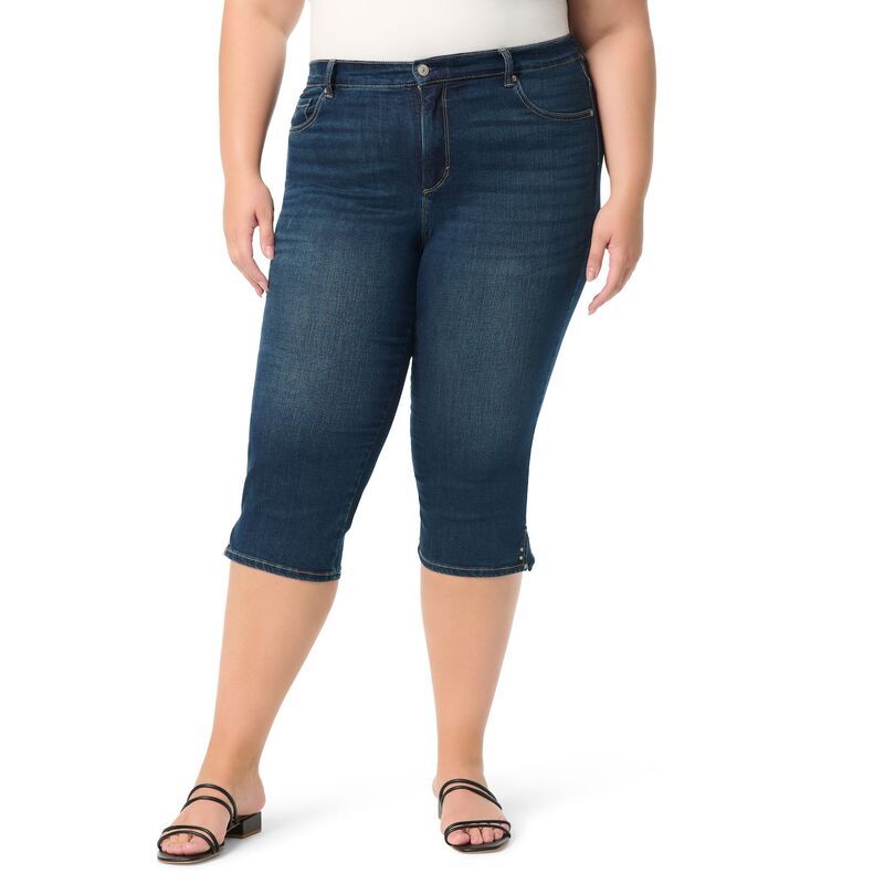 グロリアバンデービルト レディース ボトムス カジュアルパンツ プラスサイズ キャップ Plusize Gloria Vanderbilt Amanda Slit Capri Pantst Louis