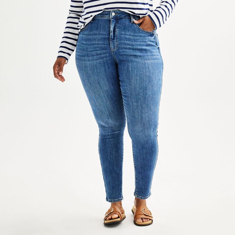 ソノマ レディース ボトムス デニムパンツ プラスサイズ ジーンズ Plusize Sonoma Goods For Life High Rise Skinny Jeans Medium Wash