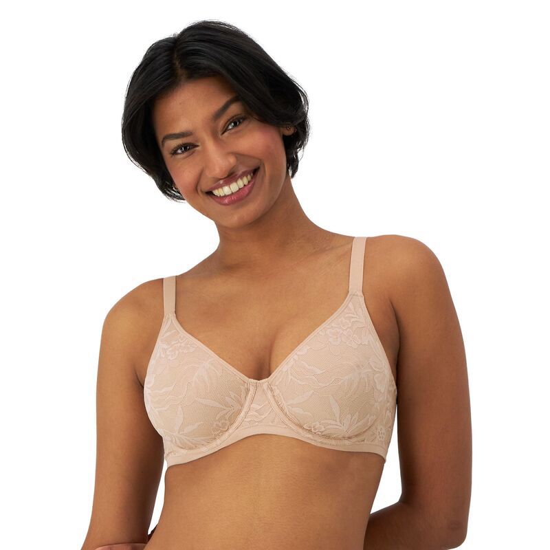バリ レディース アンダーウェア ブラジャー コットン レース Bali Breathe Cotton Modalace Convertible Strap Underwire Bra DF7590