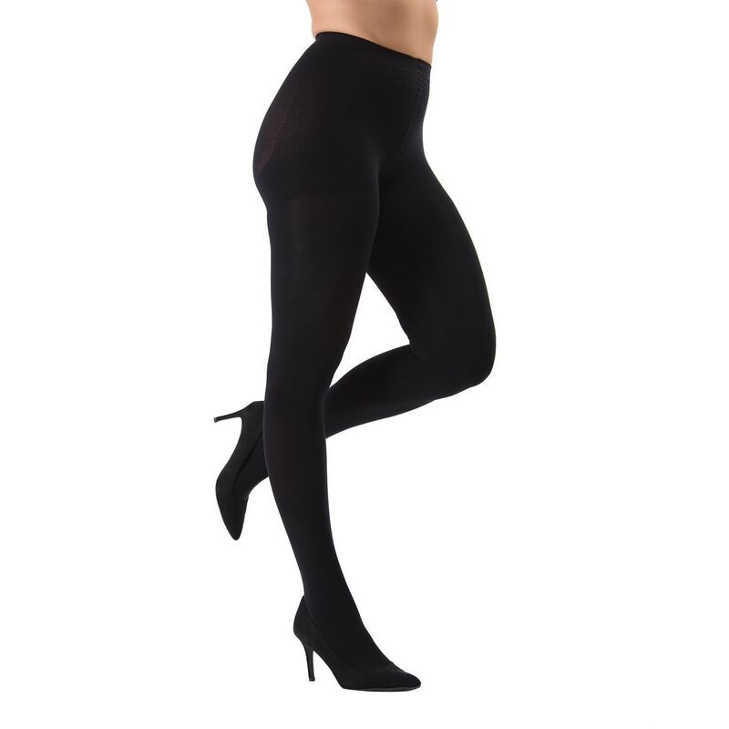 メモイ レディース アンダーウェア 靴下 MeMoi FirmFit Warm Control Top Tights Black ブラック