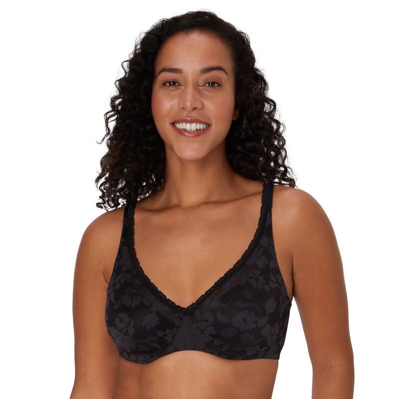 バリ レディース アンダーウェア ブラジャー レース Bali Passion for Comfort Smooth Lace Underwire Bra DF6590 Black ブラック