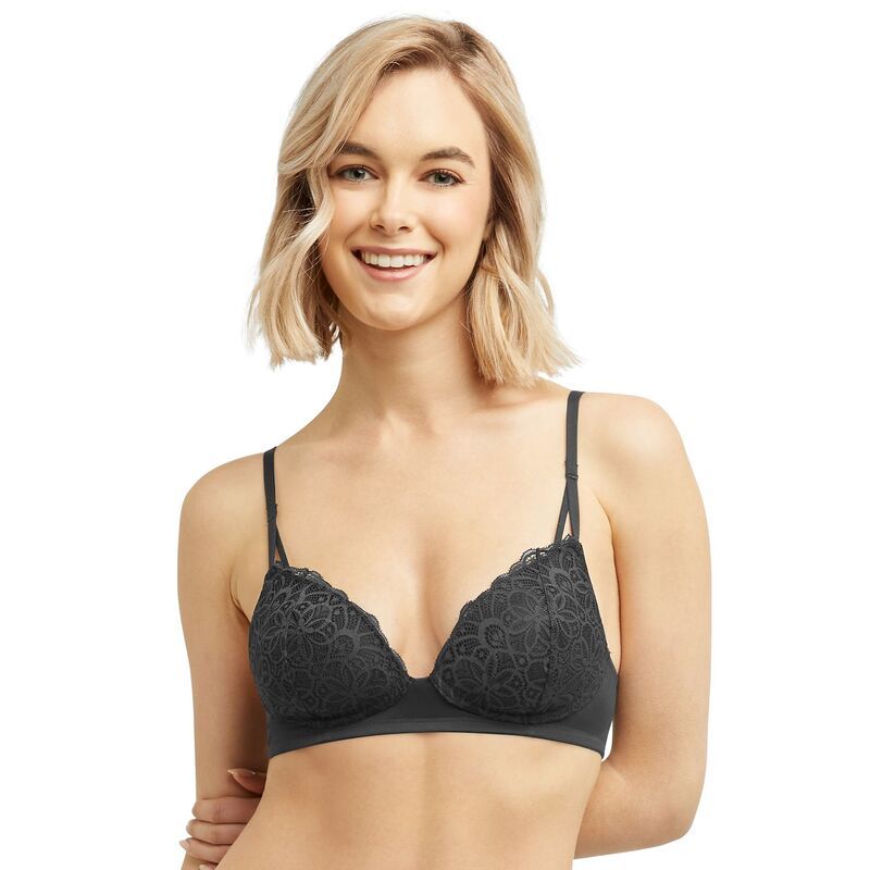 メイデンフォーム レディース アンダーウェア ブラジャー レース Maidenform Soft Support Wireless Lace Bralette DM2314 Black ブラック