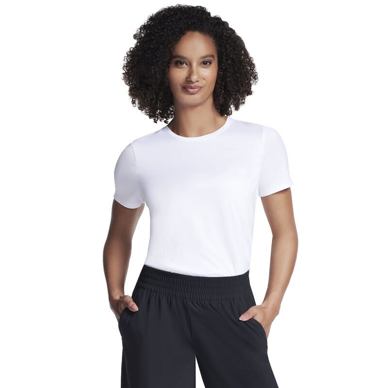 スケッチャーズ レディース トップス Tシャツ Womenskechers GOWALK GODRI SWIFTunic Bright White ホワイト
