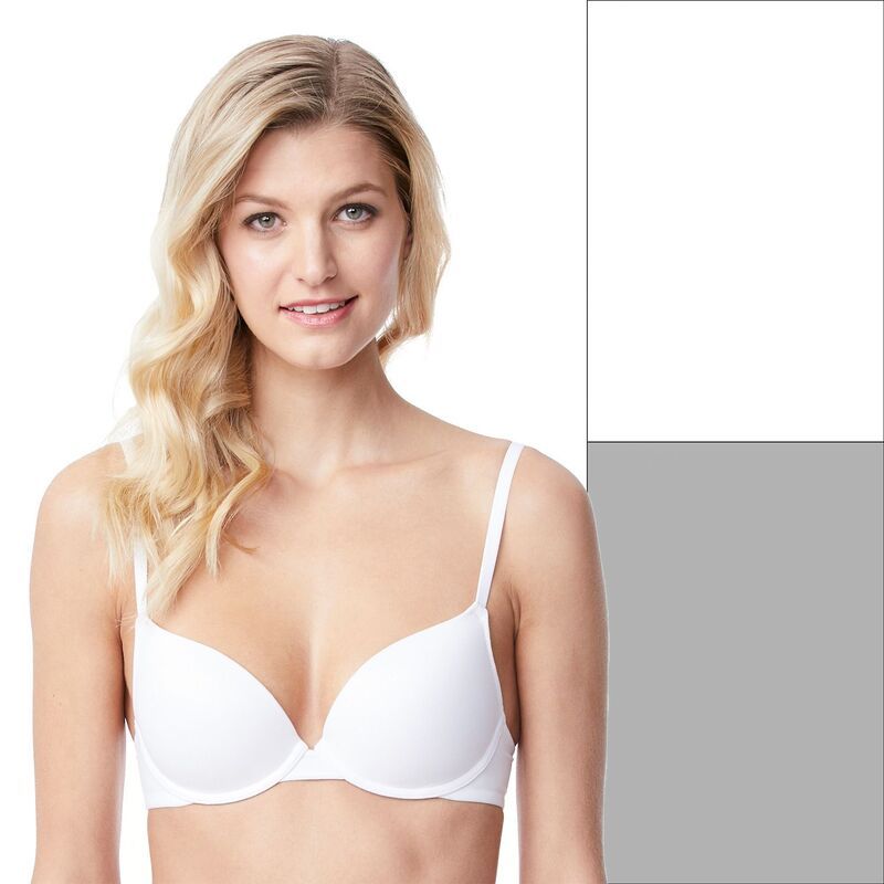 エスオー レディース アンダーウェア ブラジャー Tシャツ Juniors SO 2Pack Lightly Lined Convertible TShirt Bra SO51001 White Pe