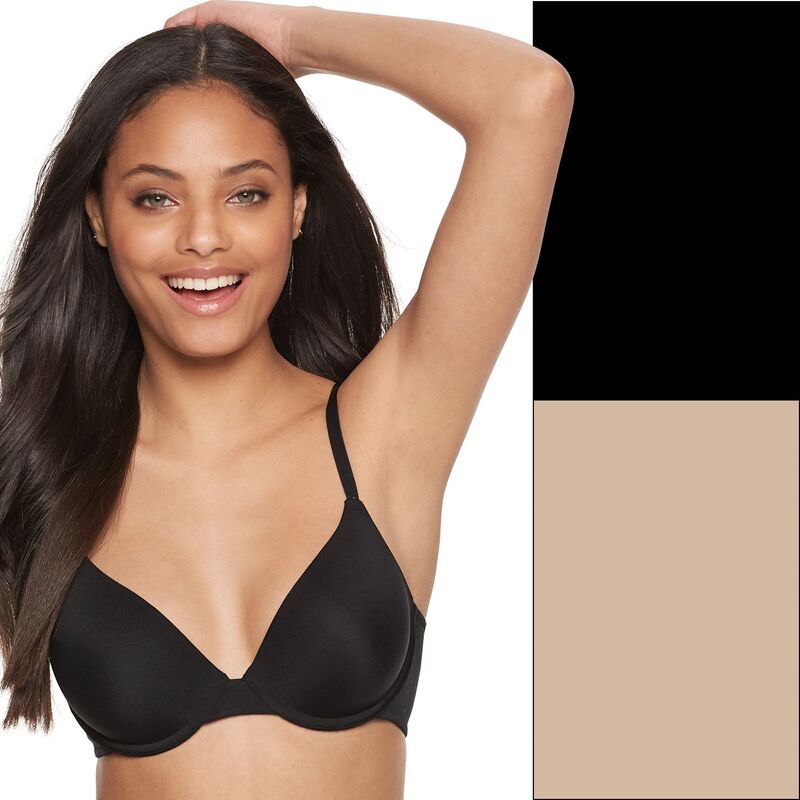 エスオー レディース アンダーウェア ブラジャー Tシャツ Juniors SO 2Pack Lightly Lined Convertible TShirt Bra SO51001 Black Nu