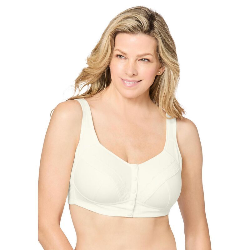 コンフォート チョイス レディース アンダーウェア ブラジャー プラスサイズ Comfort Choice Womens Plusize StayCool Bra Ivory アイボリー