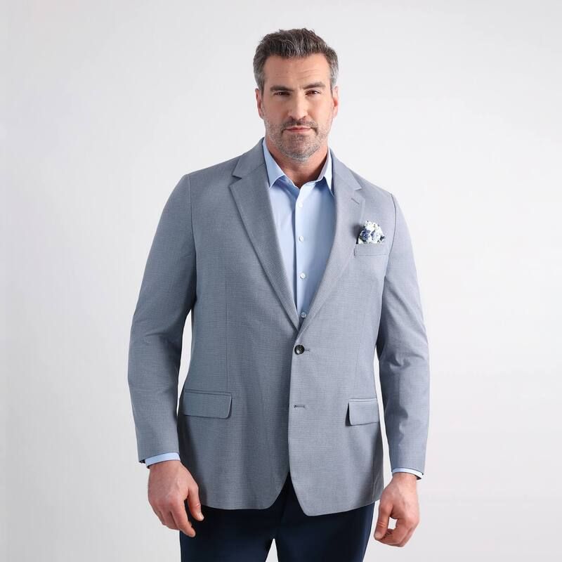 ハガー メンズ アウター ジャケット・ブルゾン ミニ トール コート Big Tall JM Haggar Mini Dobby Tailored Fit Sport Coat Slate Blue