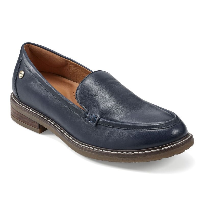 イージースピリット レディース シューズ スリッポン・ローファー Easy Spirit Jaylin Womens Tailored Loafers Navy Leather ネイビー