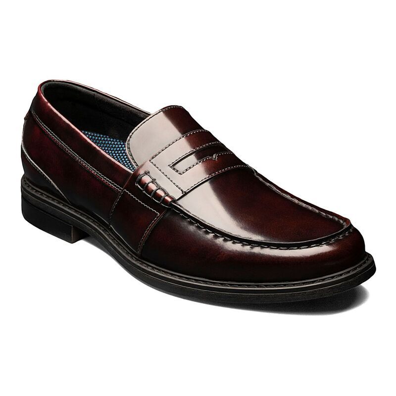 ノンブッシュ メンズ シューズ スリッポン・ローファー Nunn BushR Lincoln Mens Penny Loafers Burgundy Multi バーガンディ