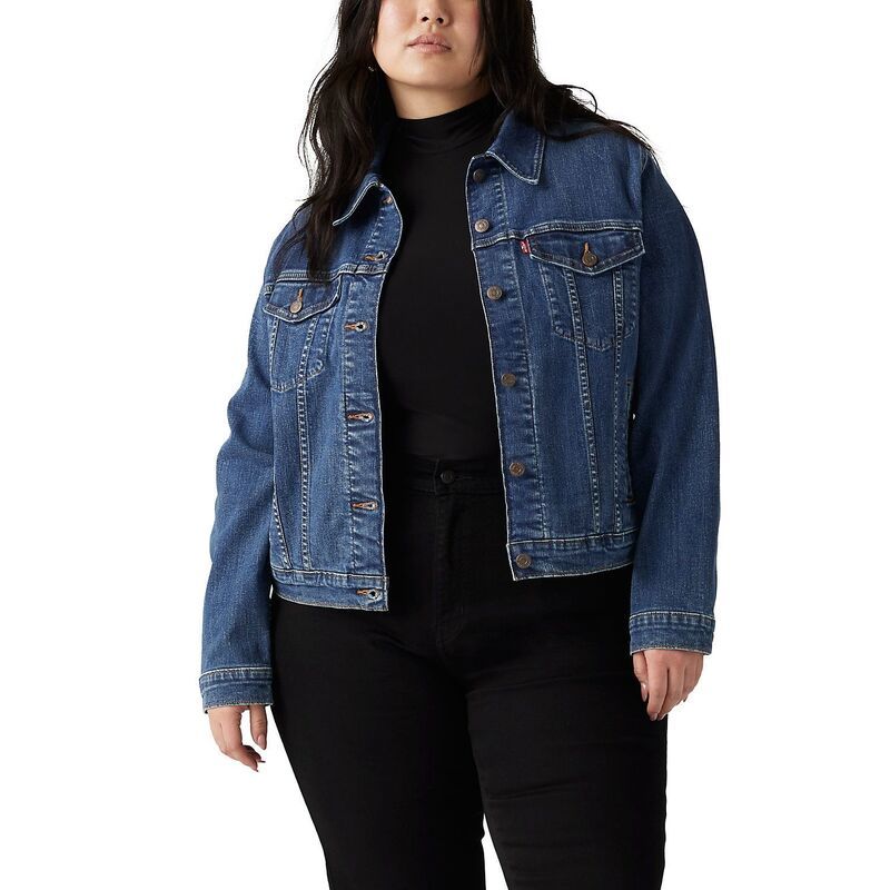 リーバイス レディース アウター ジャケット・ブルゾン プラスサイズ Plusize Levis Original Trucker Jean Jacket See Herun