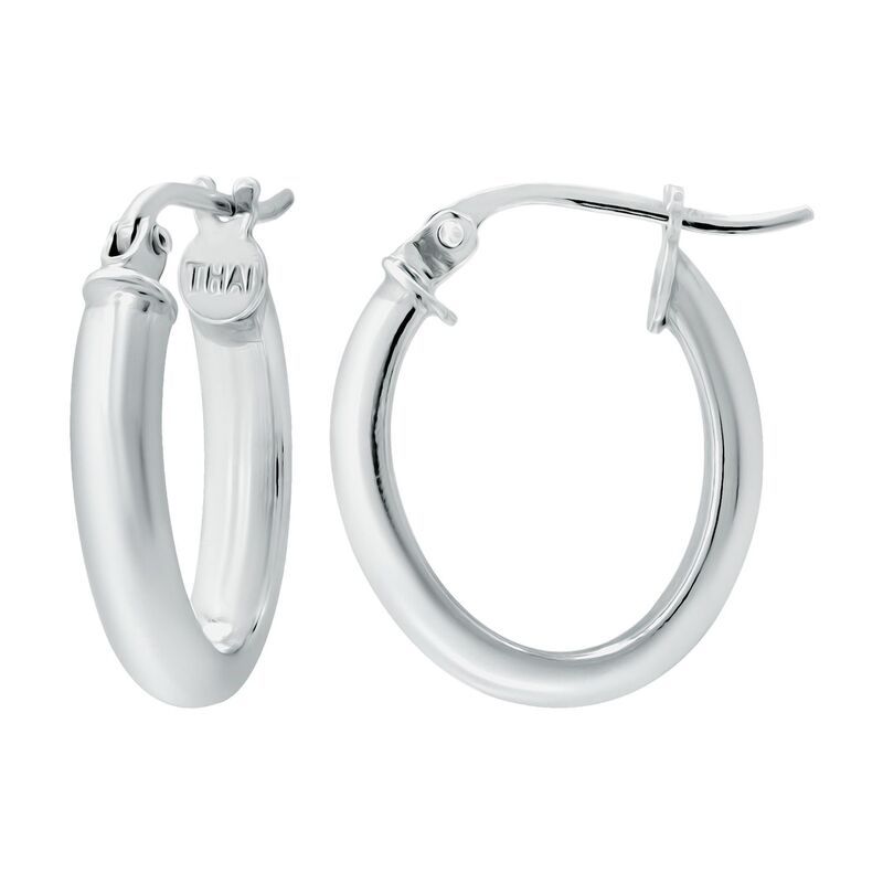 Aleure Precioso レディース アクセサリー ピアス・イヤリング Aleure Precioso Sterling Silver Tube Hoop Earringsterling Sil