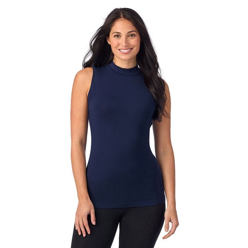クドルドッズ レディース トップス Tシャツ モックネック ノースリーブ Womens Cuddl Dudsoftwear with Stretch Sleeveless Mock Neck Tank