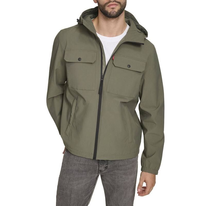 リーバイス メンズ アウター ジャケット・ブルゾン Mens Levis Hooded Performance Jacket Sage セージ